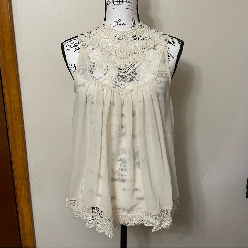 * Elodie high neck cream blouse